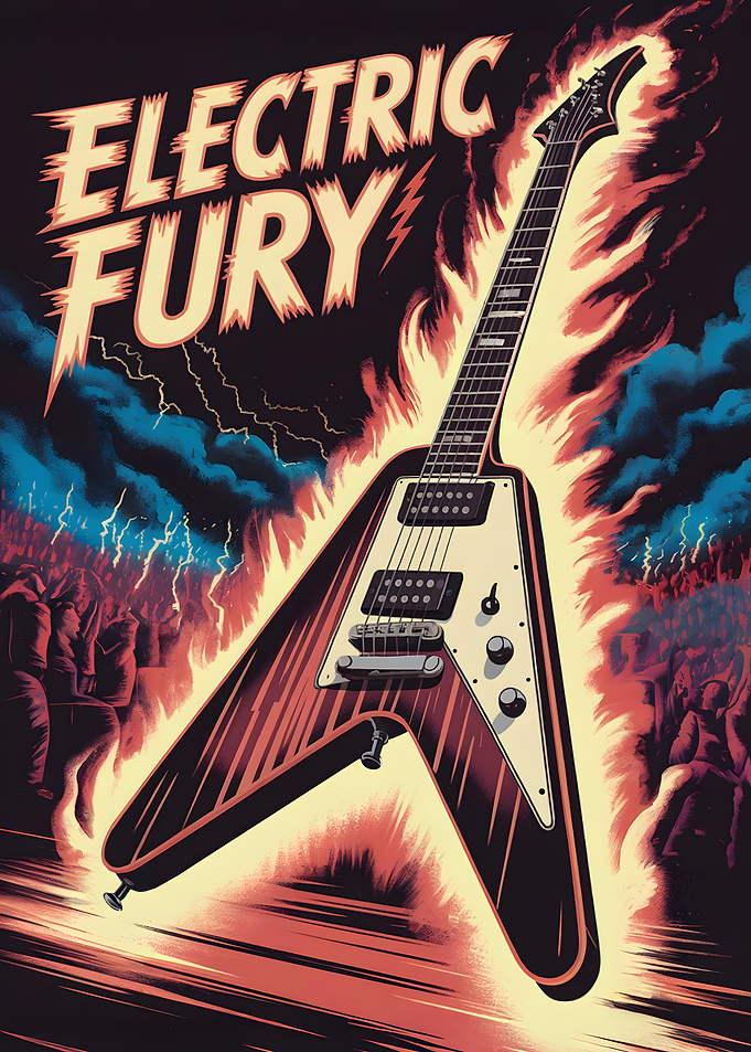 Electric Fury Guitar Poster