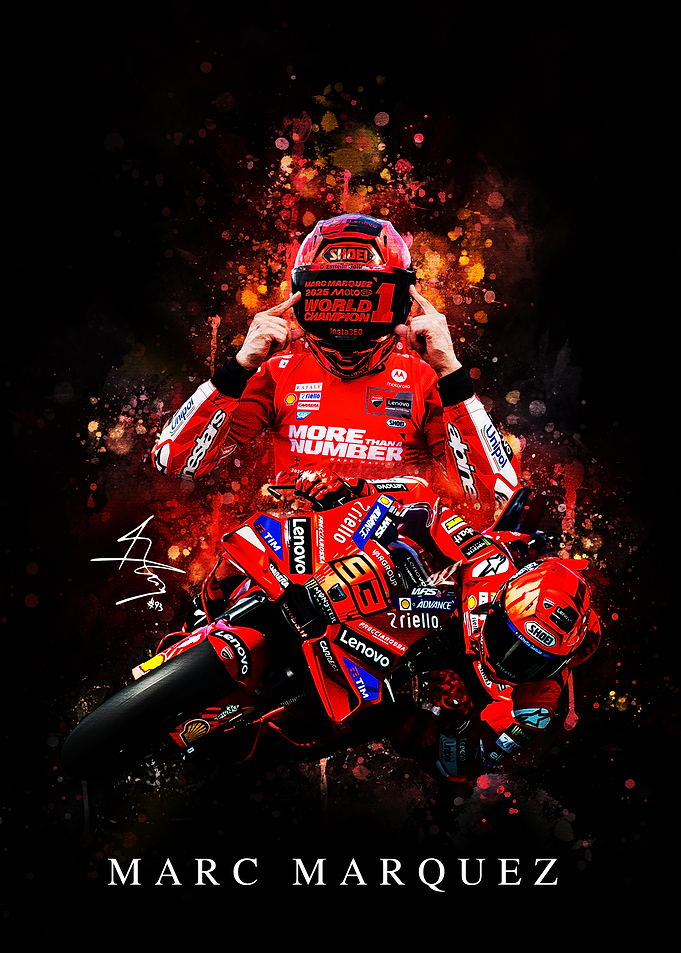 Marc Marquez Motorcycle Racing Art