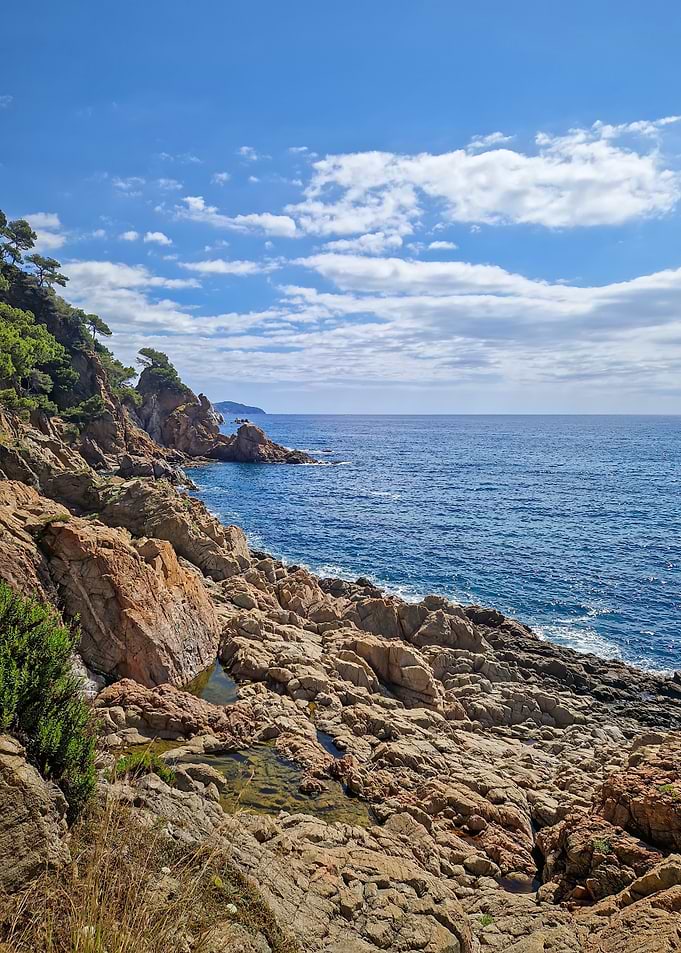 Rocky Coastline with Blue Sky