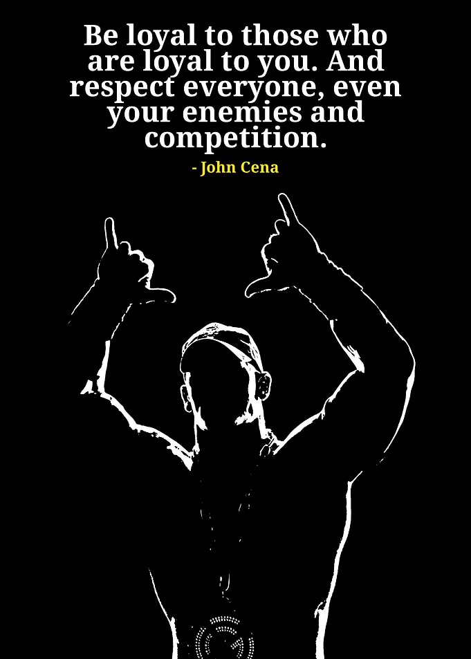 John Cena Inspirational Quote Poster
