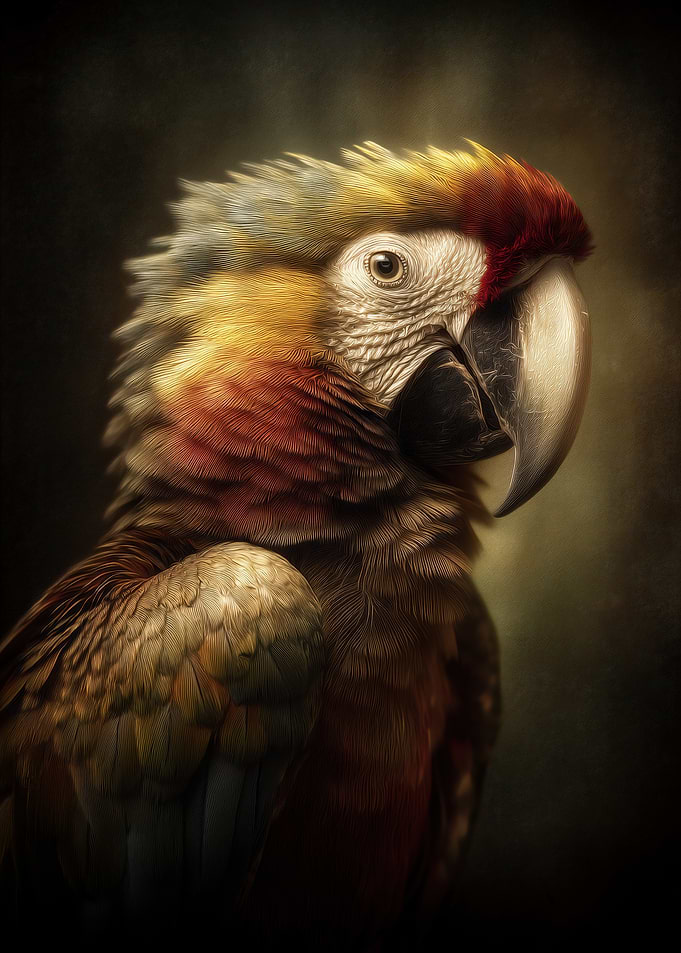 Detailed Parrot Portrait