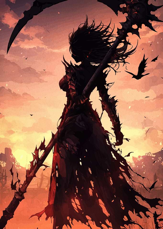 Grim Reaper with Scythe Digital Art