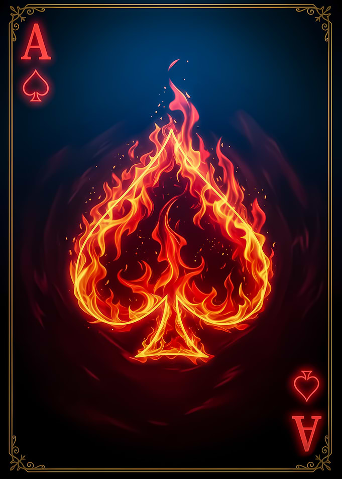 Ace of Spades in Flames