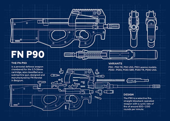 FN P90 Blueprint