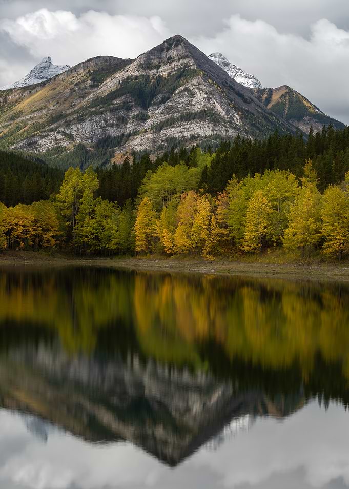 Mountain Reflection in Autumn Lake