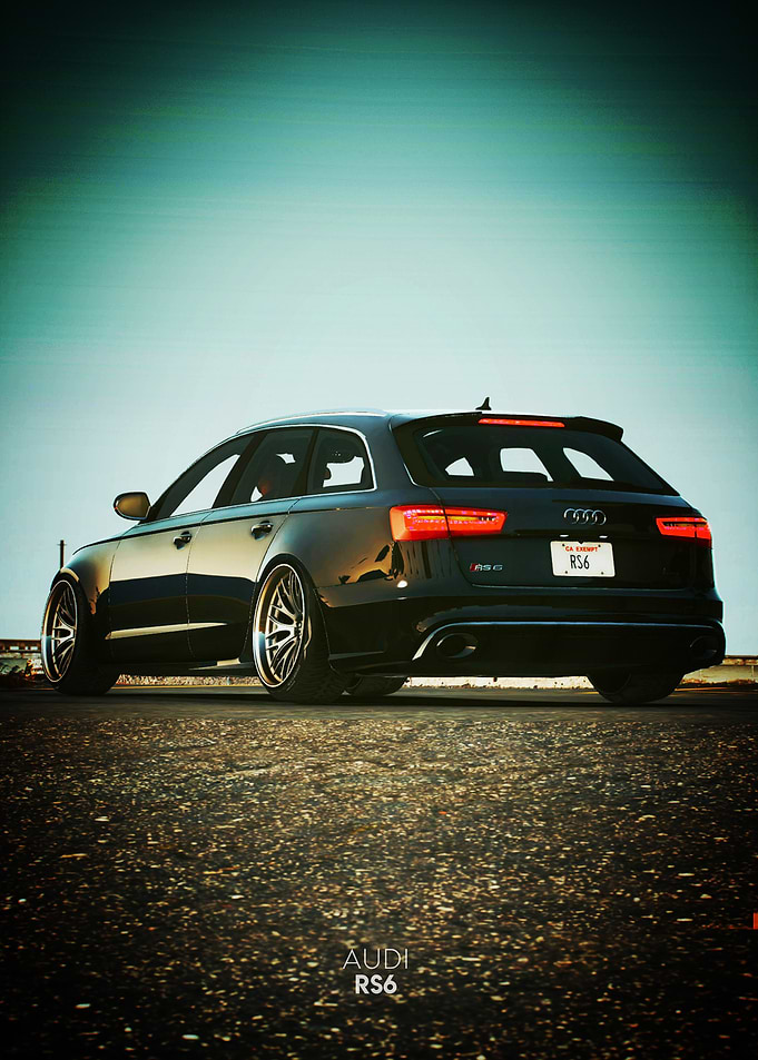 Black Audi RS6 Avant Poster