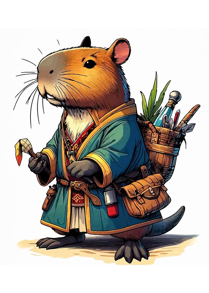 Anthropomorphic Capybara Adventurer