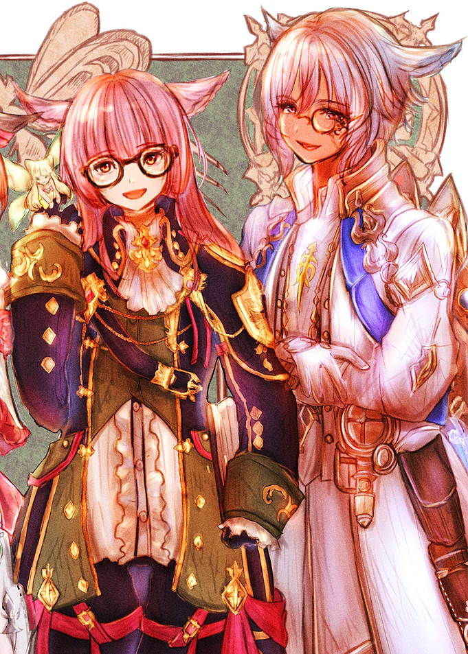 Anime-style characters with cat ears