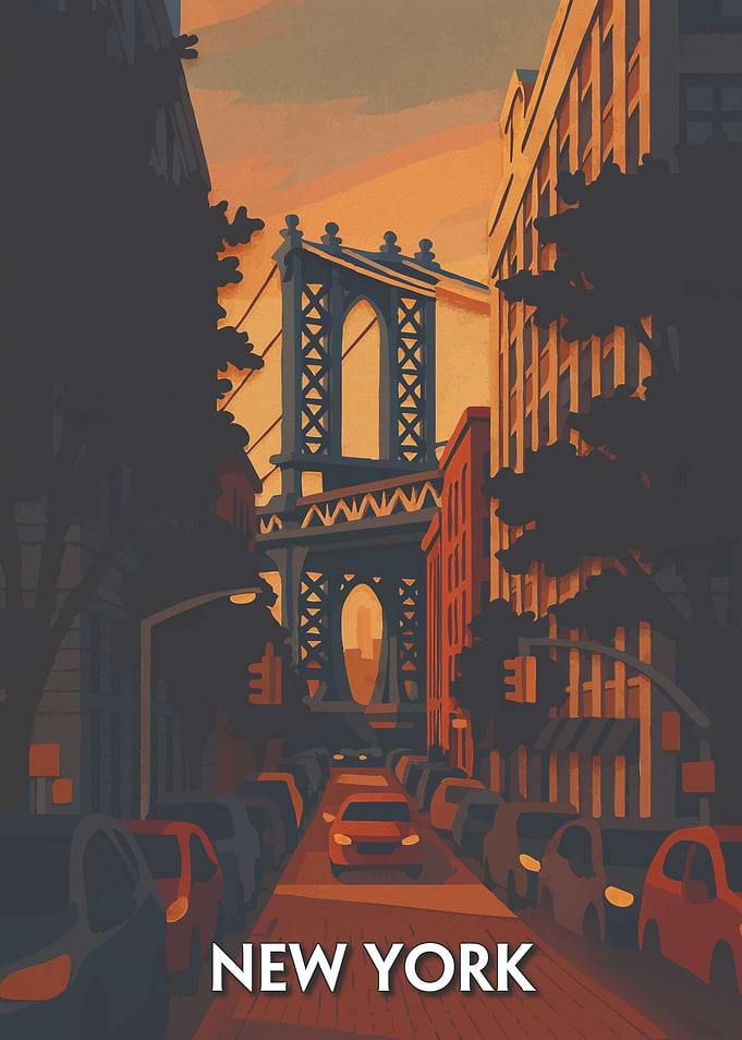 New York Cityscape with Manhattan Bridge