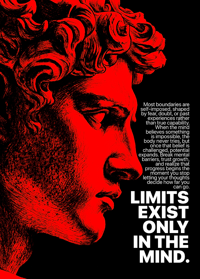 Stoic Poster – “Limits Exist Only in the Mind” Inspirational Quote