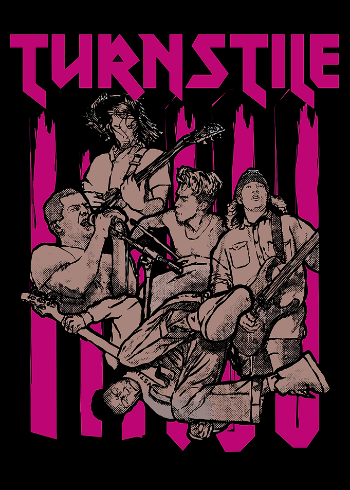 Turnstile Band Illustration