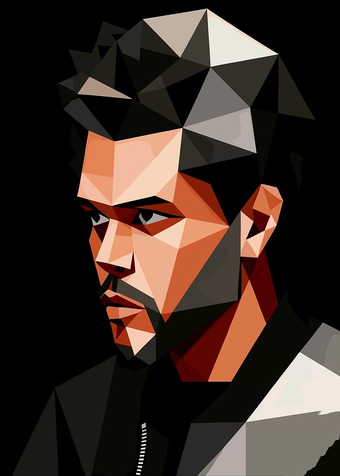 Geometric Portrait of The Weeknd