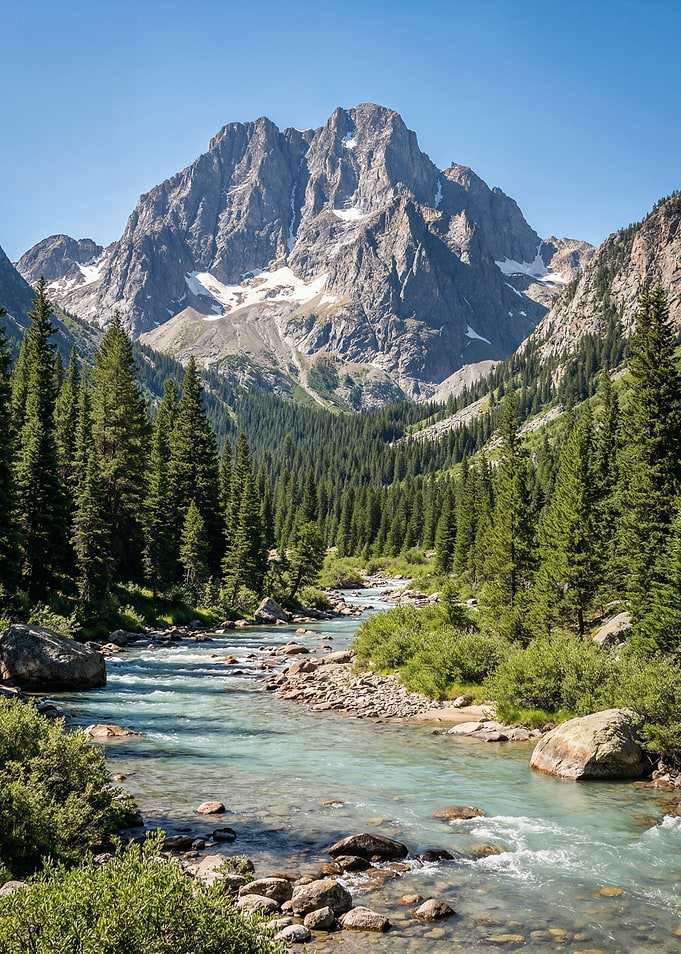 Mountain River Landscape