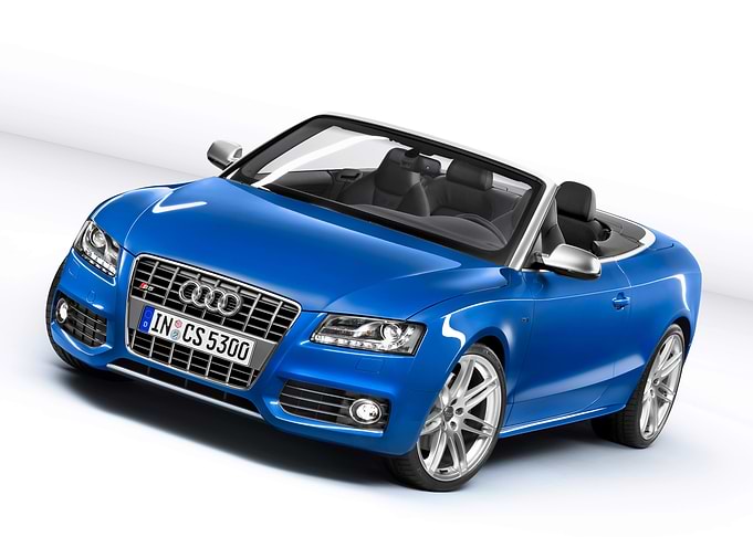 Blue Audi S5 Convertible Car