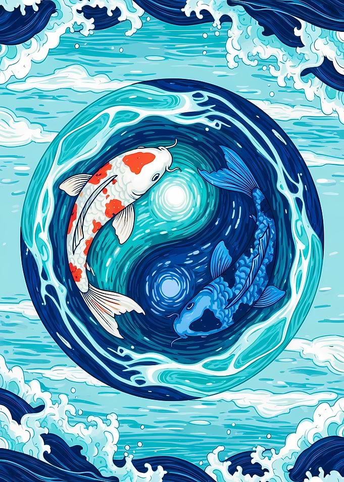 Yin Yang Koi Fish