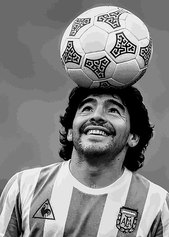 Maradona with Soccer Ball