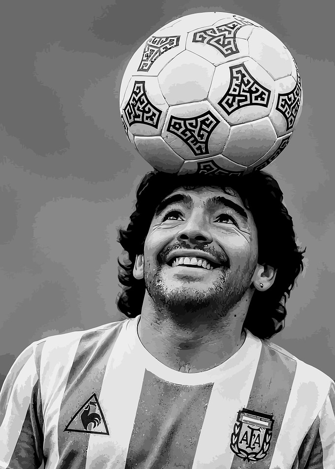 Maradona with Soccer Ball