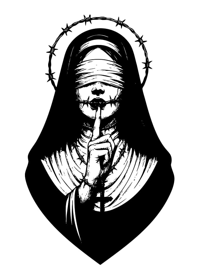 Barbed Wire Nun Shhh