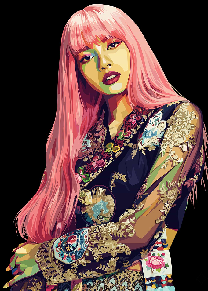 Lisa from Blackpink Digital Portrait