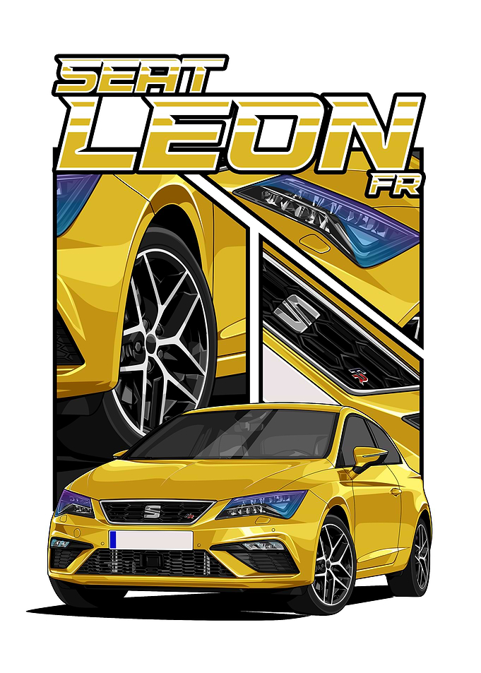 Yellow Seat Leon FR Illustration