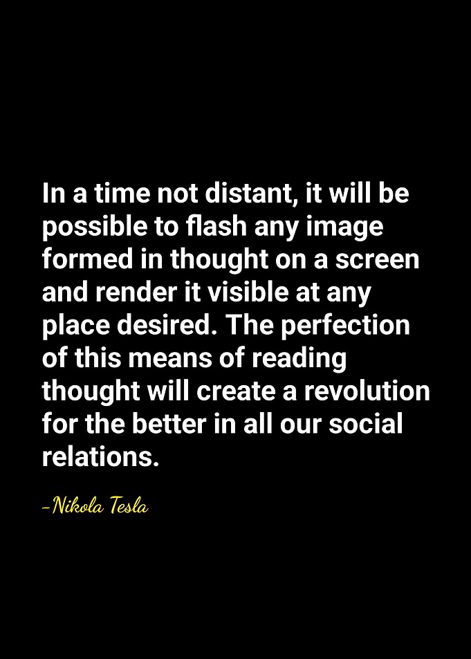 Nikola Tesla Quote on Thought Projection