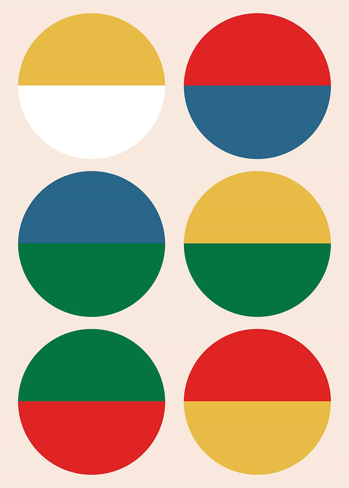 Colorful Semicircle Circle Pattern