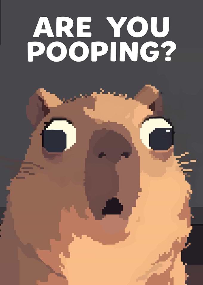 Surprised Capybara Pixel Art