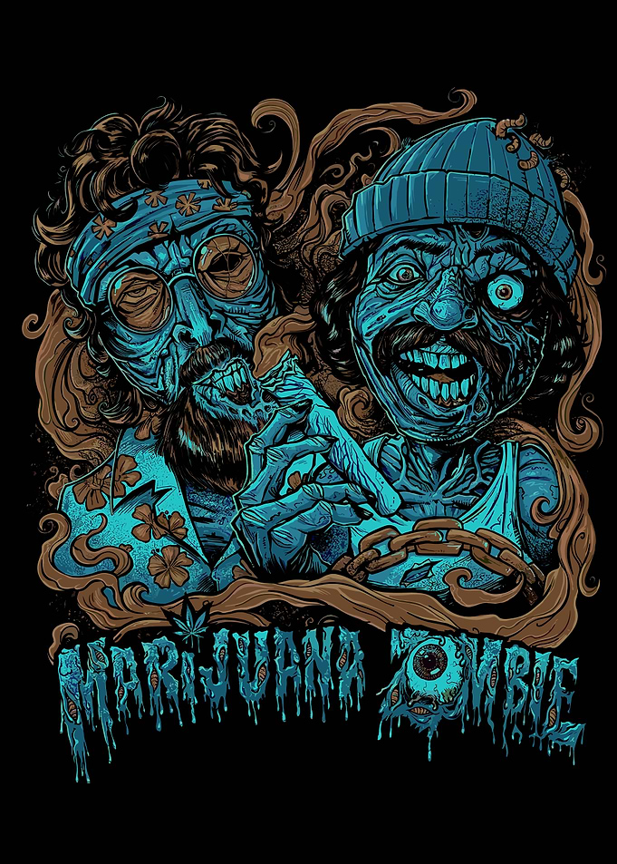 Marijuana Zombie Illustration