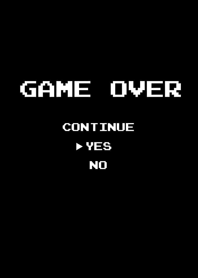 Game Over Screen text art