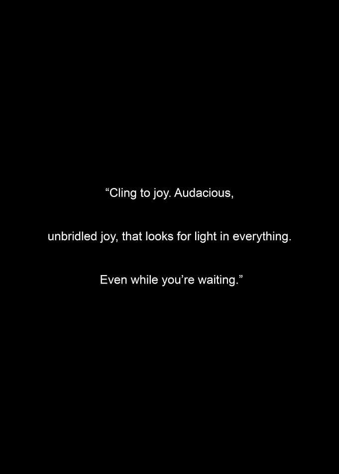 Inspirational Quote on Joy and Waiting