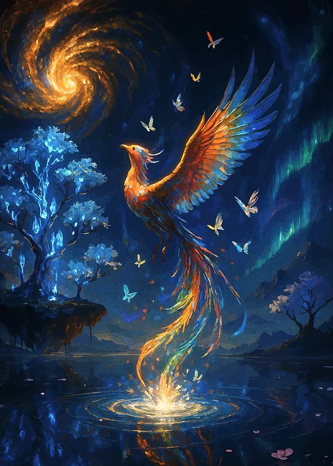 Phoenix Rising Fantasy Landscape