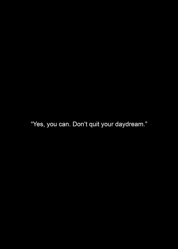 Inspirational Quote on Black Background