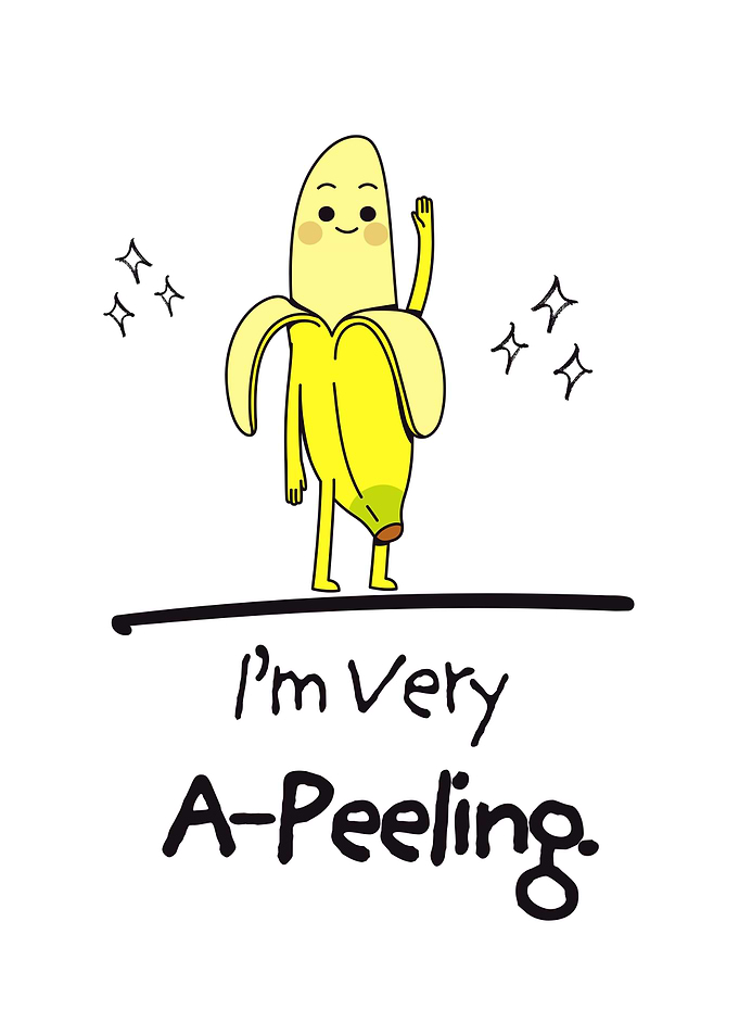 A-Peeling Banana Cartoon