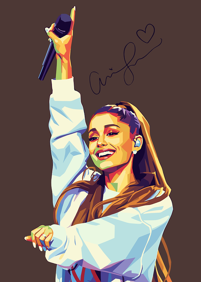 Ariana Grande Pop Art Portrait