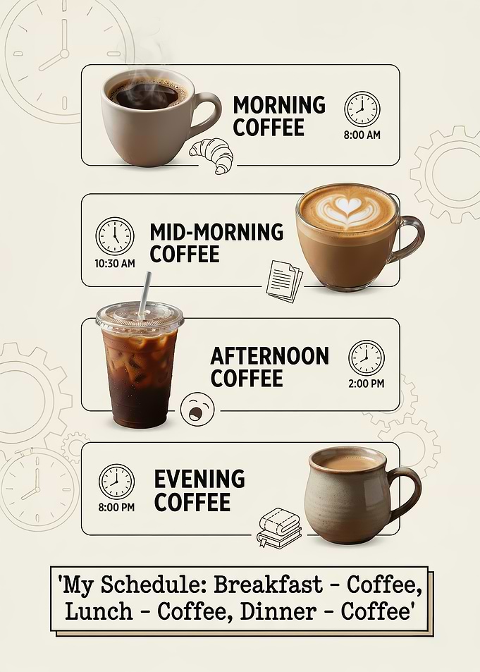 Coffee Schedule: A Day in Cups
