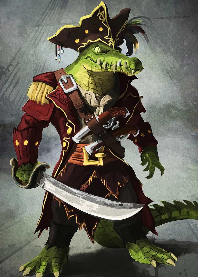 Alligator Pirate Captain