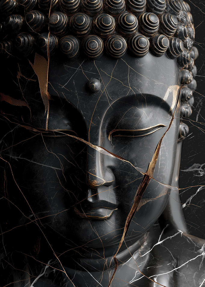 Cracked Buddha Statue