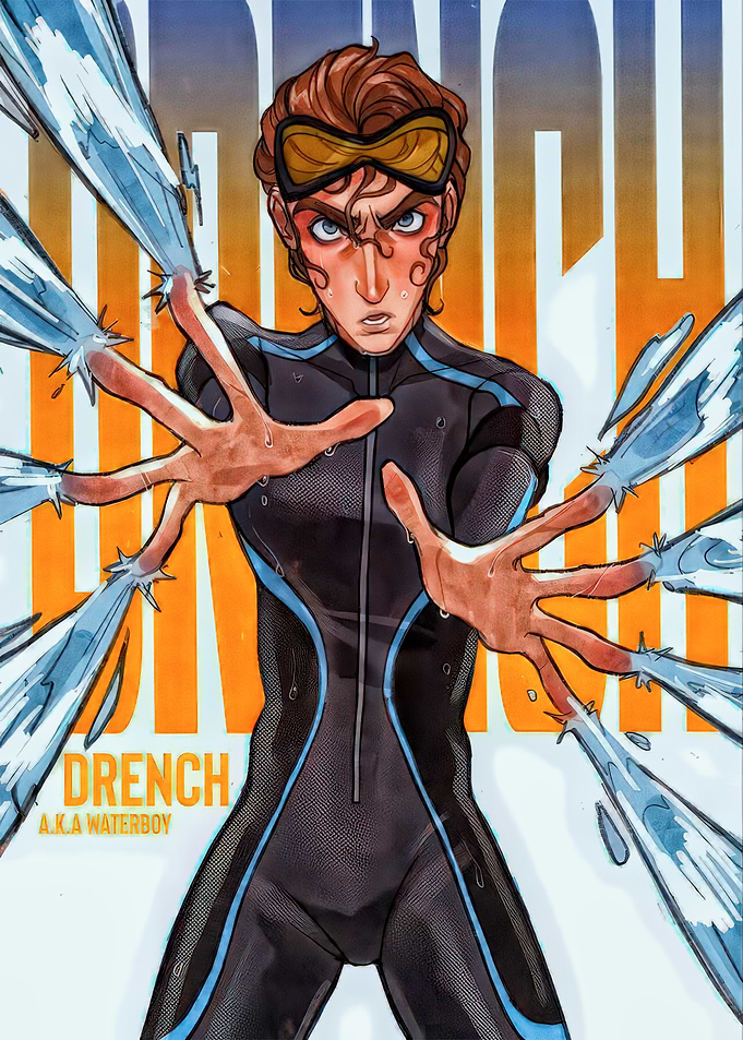 Drench A.K.A Waterboy Comic Art