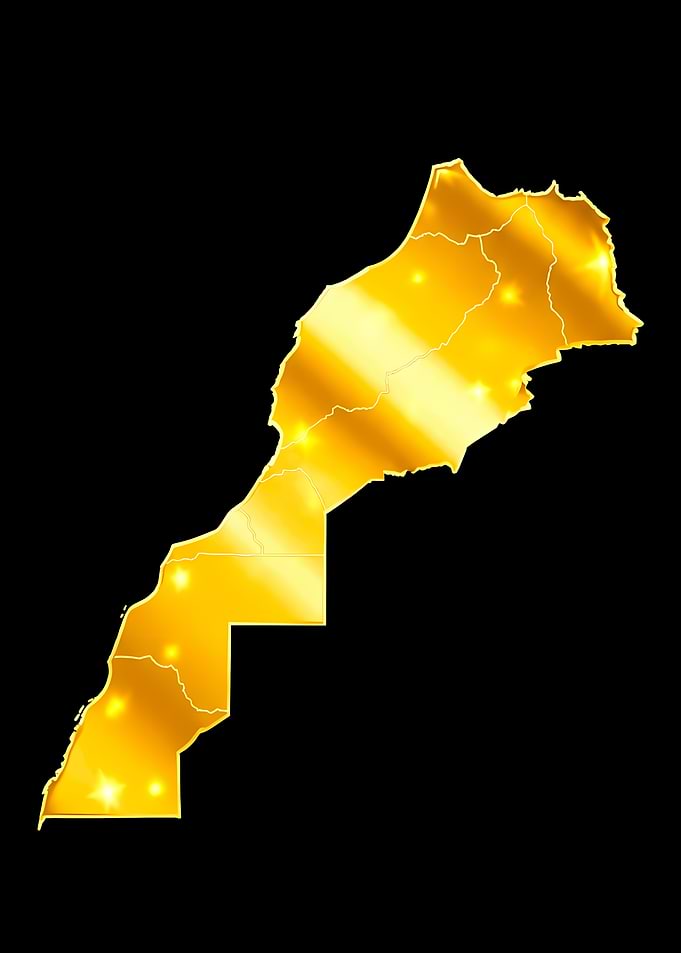 Golden Map of Morocco