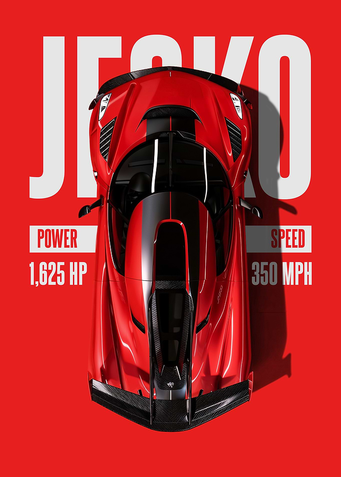Red Jesko Top View