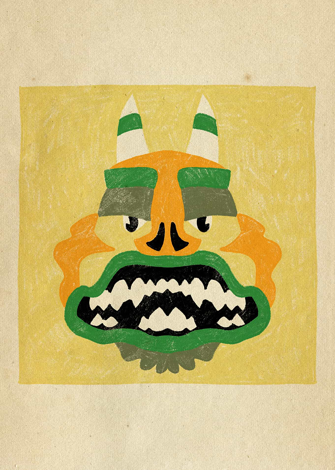 Dancing Diablitos - Monster Faces Illustrations