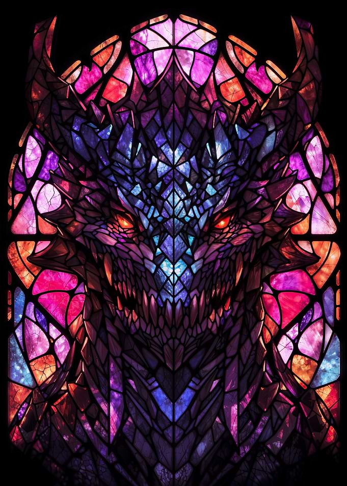 Stained Glass Voidwalker Dragon