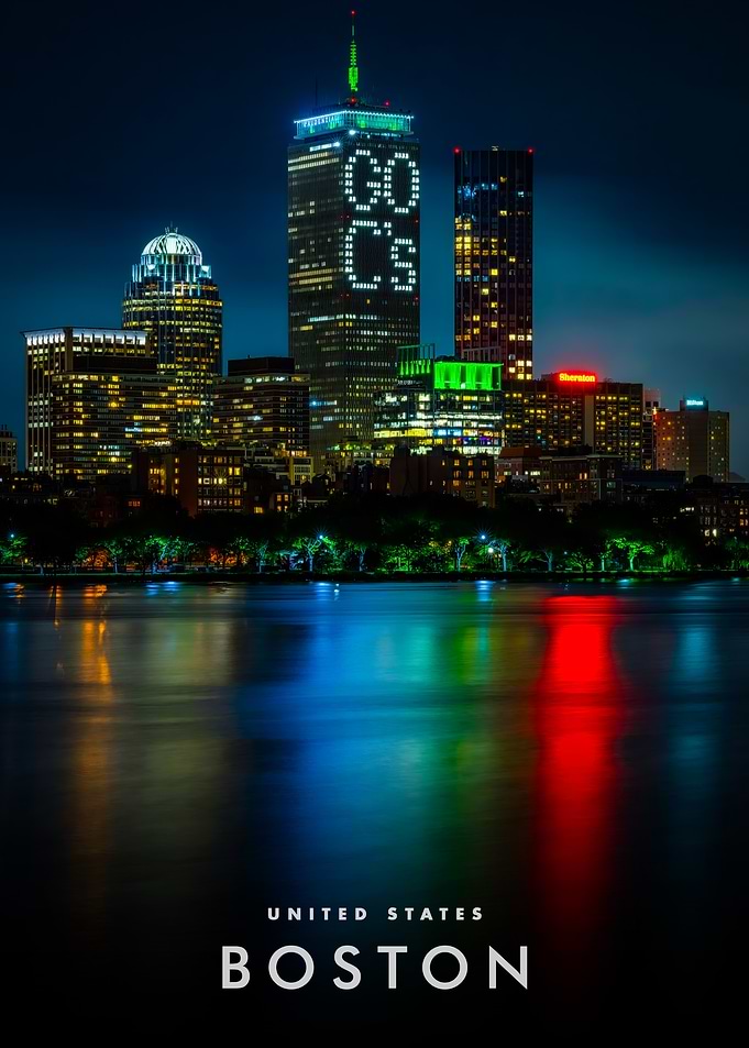Boston Skyline at Night