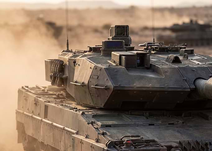Military Tank in Desert Environment