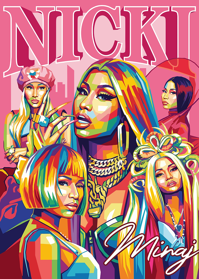Nicki Minaj Pop Art Portrait
