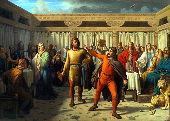 Aegir's Feast Viking Pagan Painting