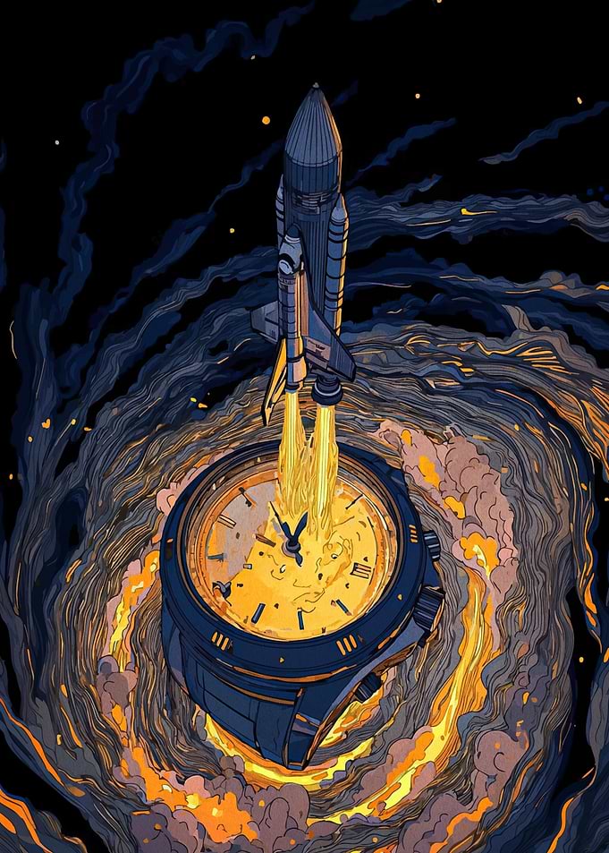 Rocket Launching from Watch Face