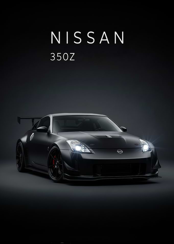 Nissan 350Z Matte Black poster