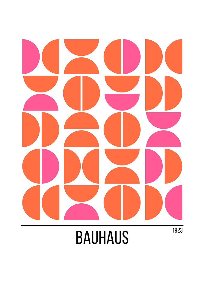 Bauhaus Geometric Pattern Art Print