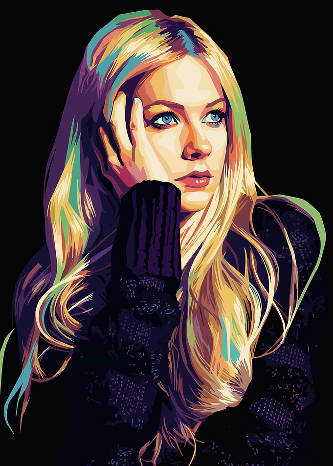 Avril Lavigne Portrait Digital Art